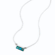 Copper Turquoise Bar Necklace : December Birthstone : Adira Series