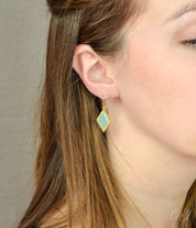 Clear quartz Earrings : April Birthstone