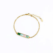 Multi Birthstone Combination Bar Bracelet