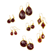 Garnet Earrings : January Birthstone