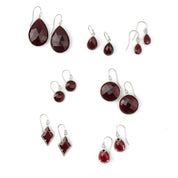 Garnet Earrings : January Birthstone