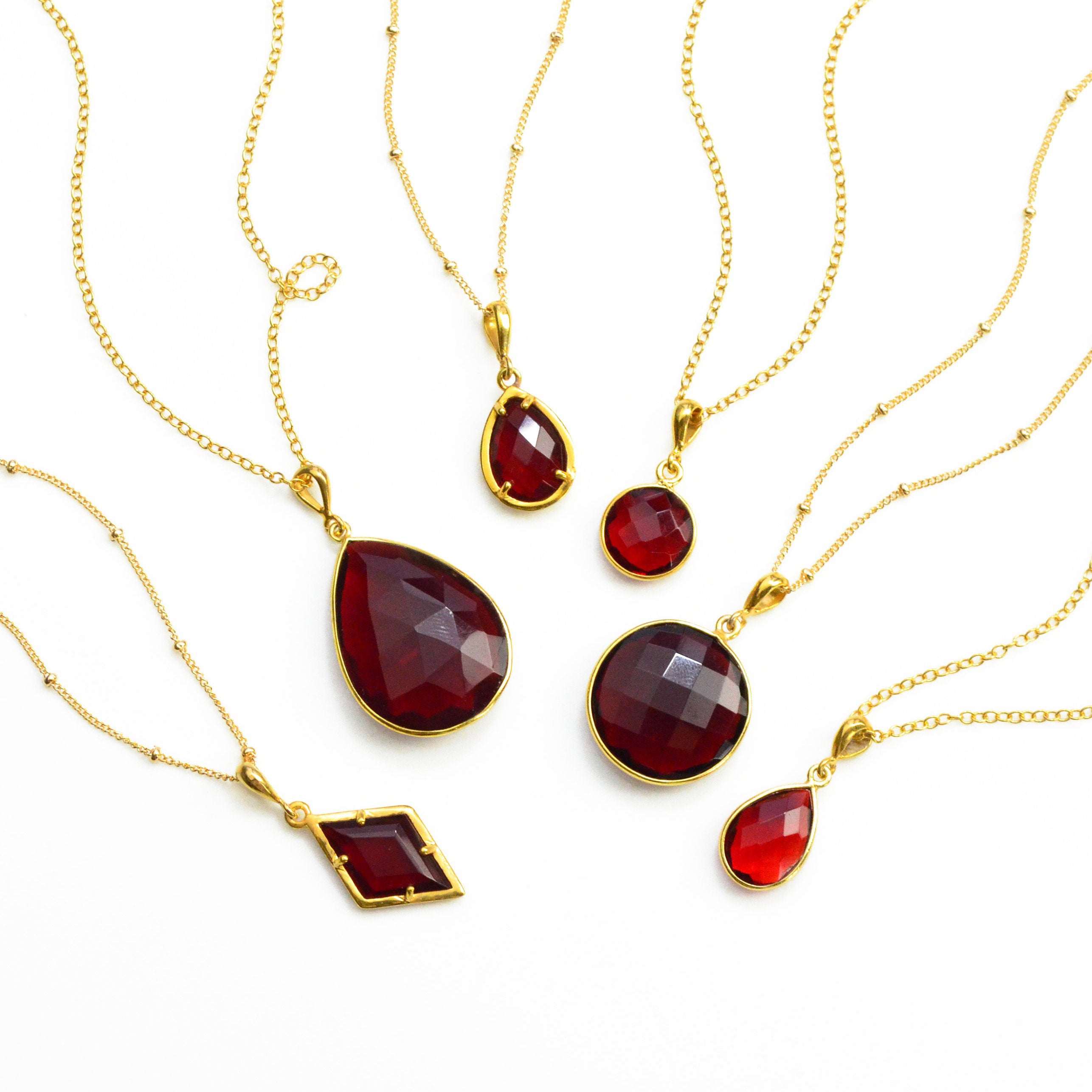 Garnet Earrings : January Birthstone