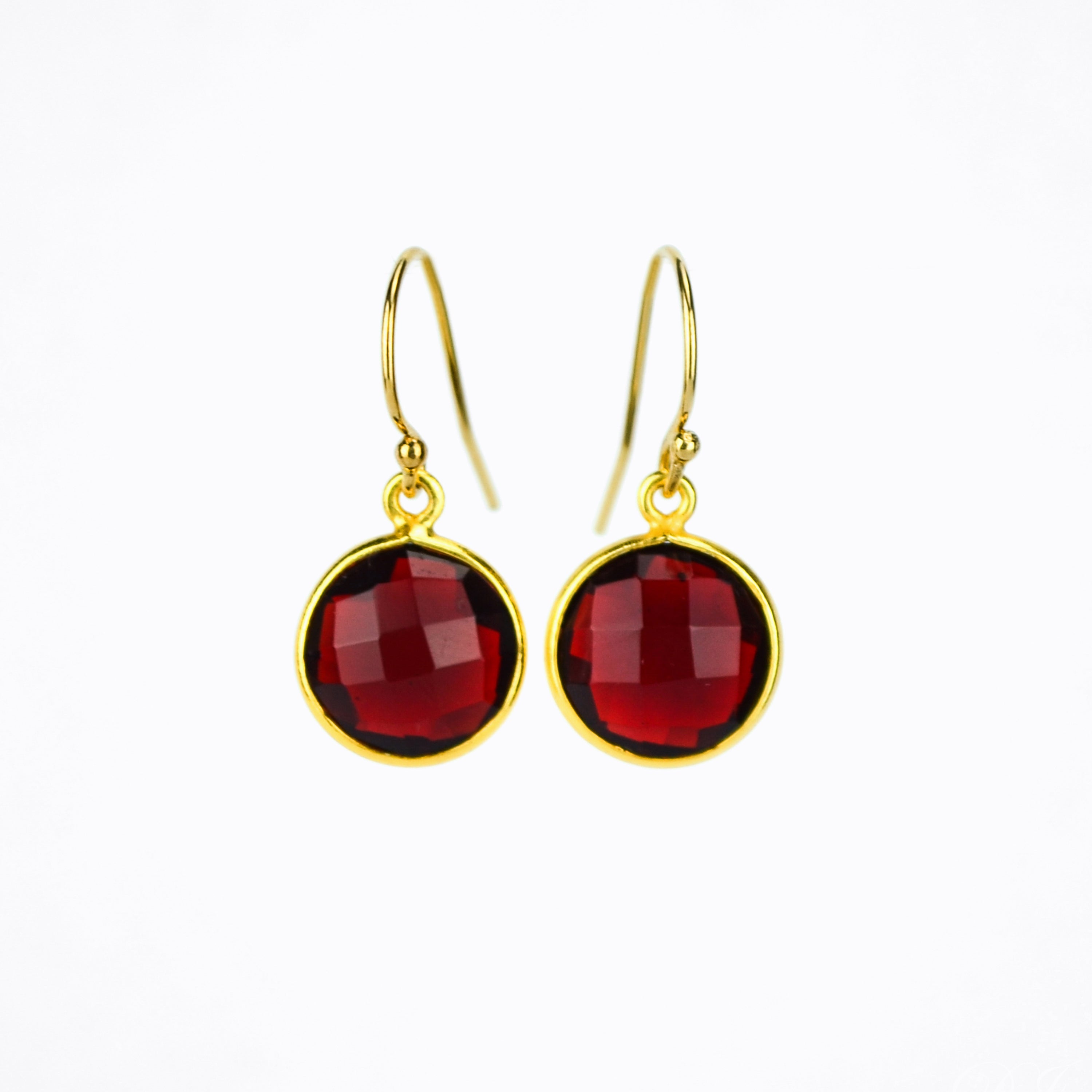 Garnet Earrings : January Birthstone