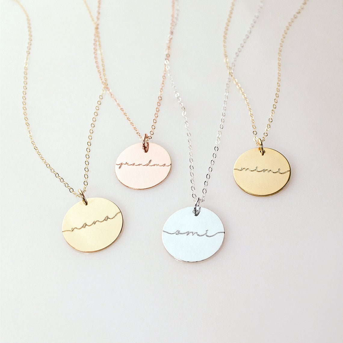 Custom Disc necklace, Inspirational Necklace Gift for her