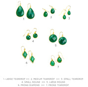 Green Onyx Earrings : May Birthstone