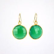 Green Onyx Earrings : May Birthstone