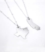 Personalized State Necklace, Homecoming Necklace