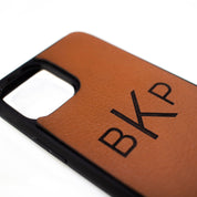 Honey phone case with block monogram bKp. Engrave your initials on this phone cover, phone case.