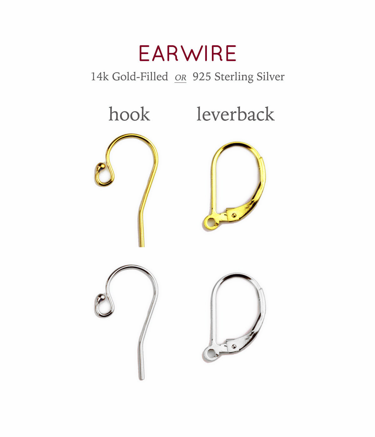 Earring on sale hook names