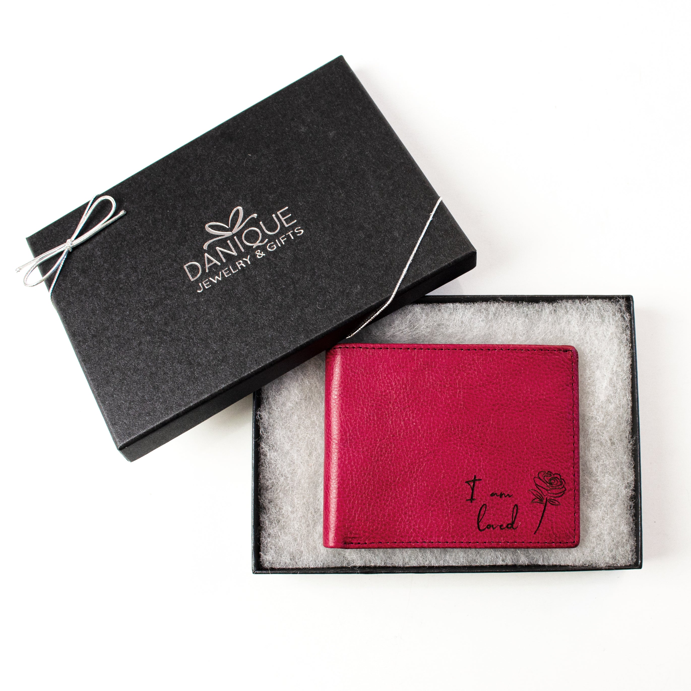 Gifting ready and made easy. All wallets are shipped in our signature danique jewelry boxes and are ready for gifting. 