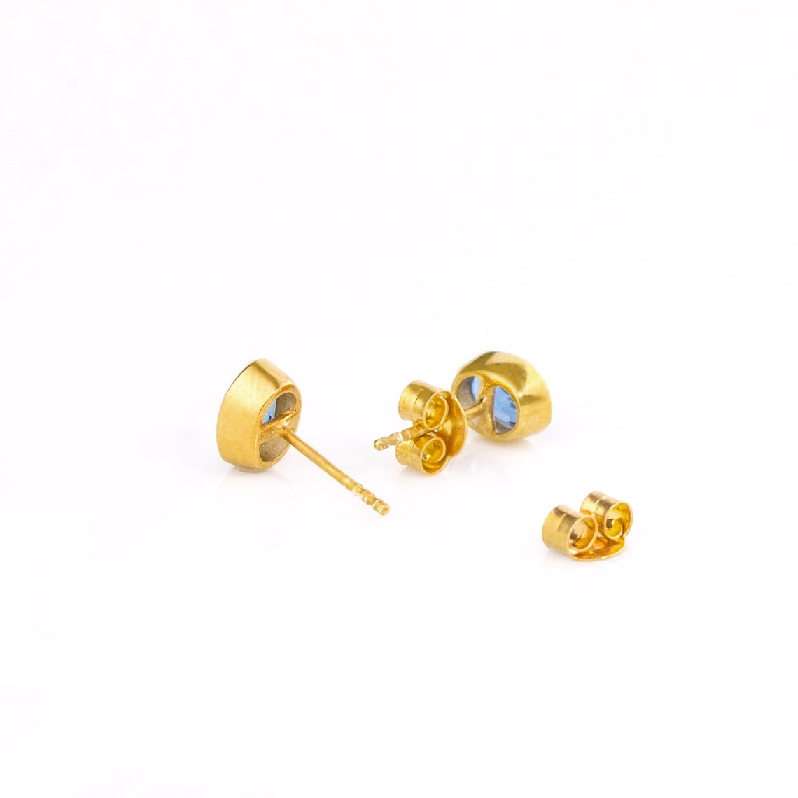 Oval Birthstone Stud Earrings