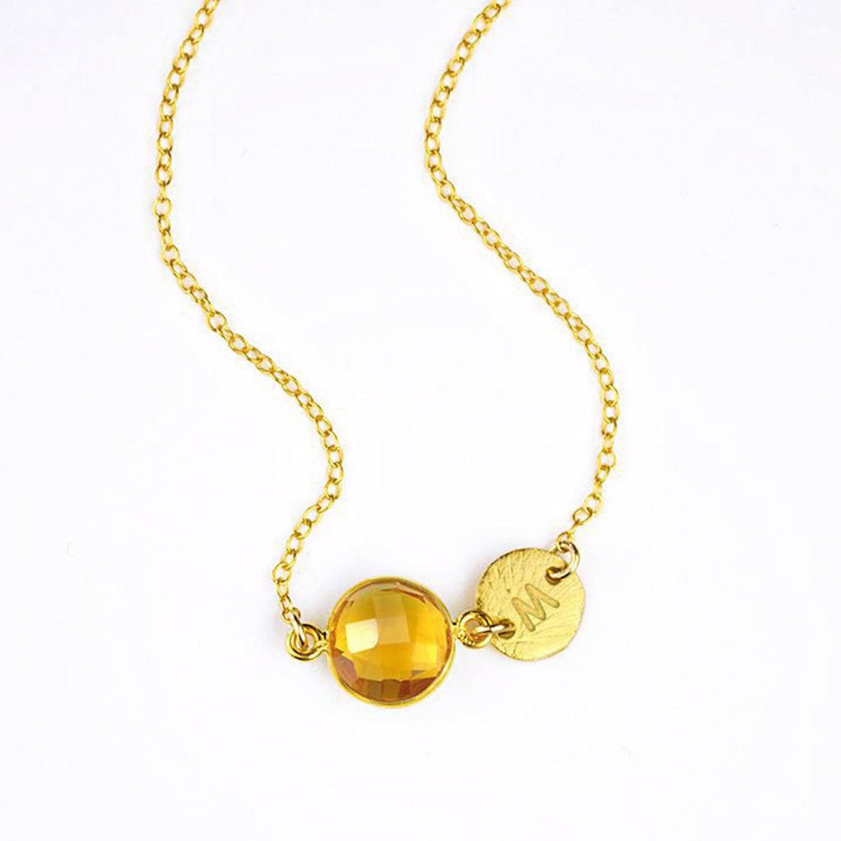 Citrine sales birthstone necklace