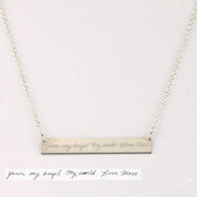 Large Engraved Bar Necklace