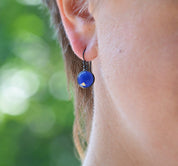 Labradorite round bezel set Earrings