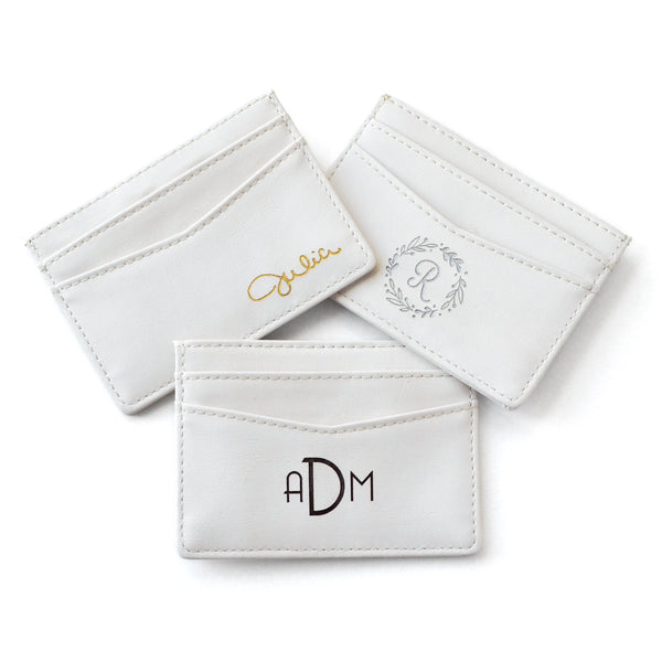 Personalized PU Leather Cardholder with Monogram or Signature - Danique  Jewelry