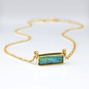 Labradorite Bar Necklace : Adira Series