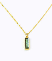 Labradorite Vertical Bar Necklace : Adira Series