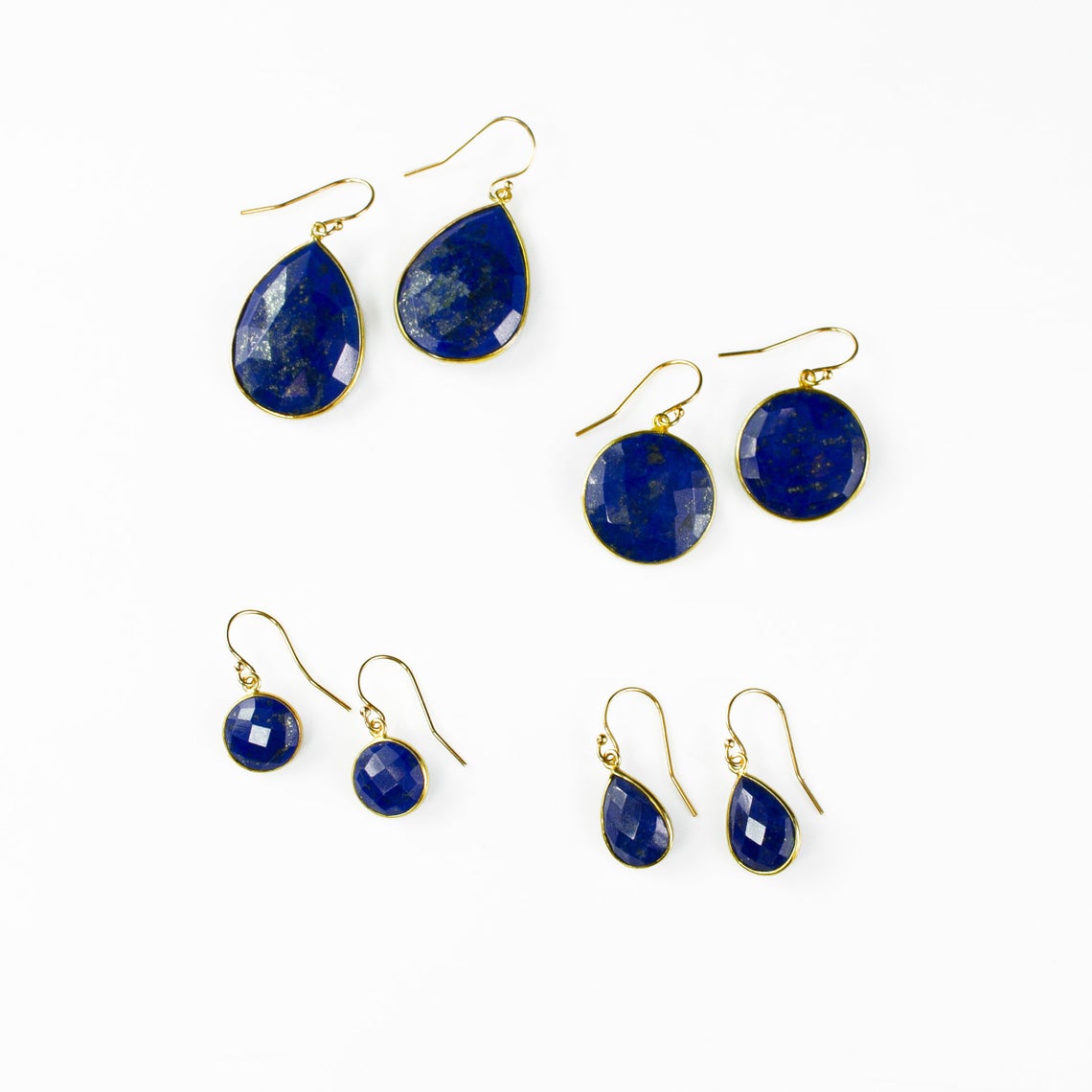 Natural Lapis Lazuli Earrings : September Birthstone Jewelry