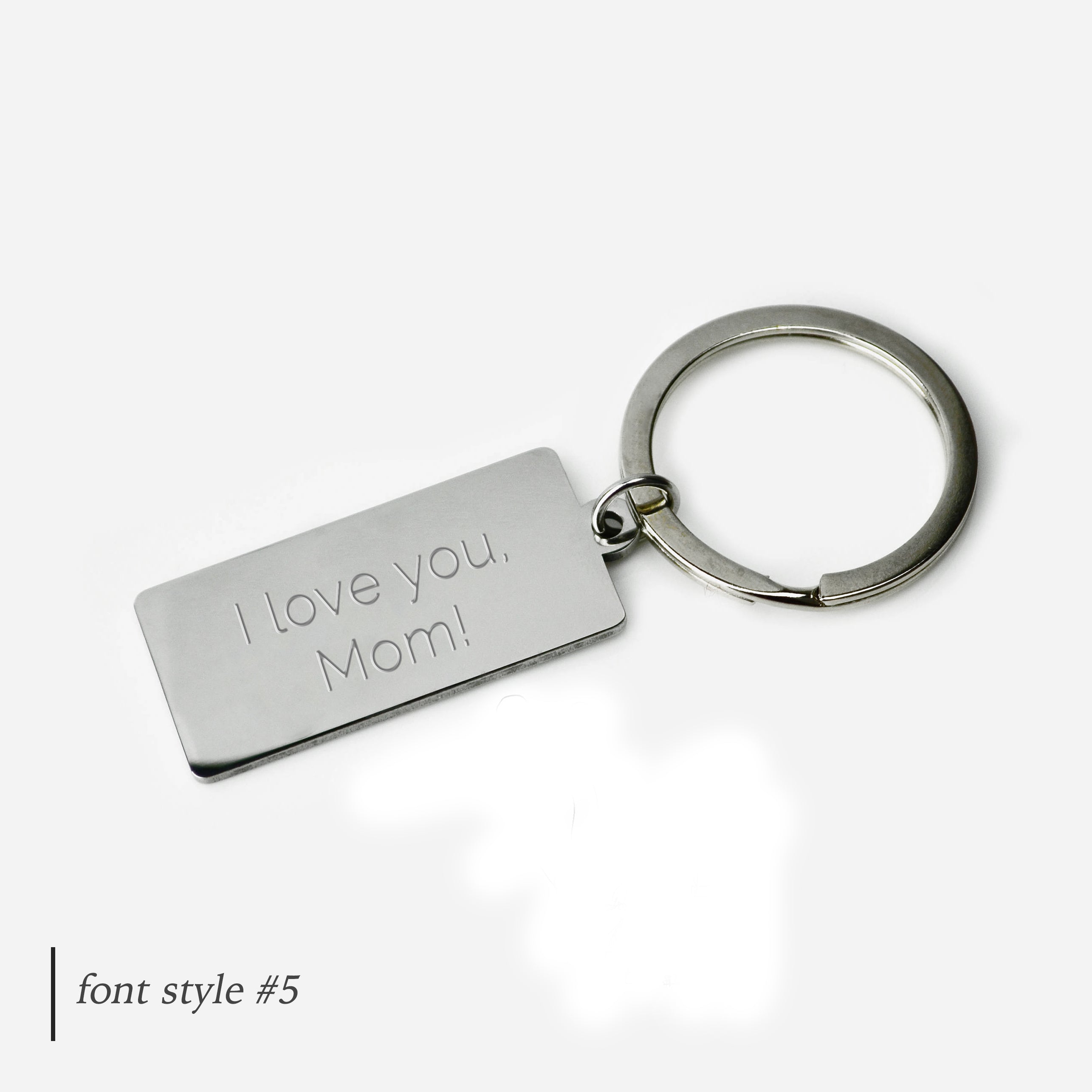 High Quality Personalized Drawing or Signature Keychain, Medium Rectangle