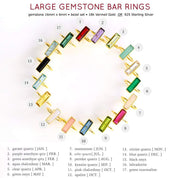 adira collection, bar rings, birthstone rings