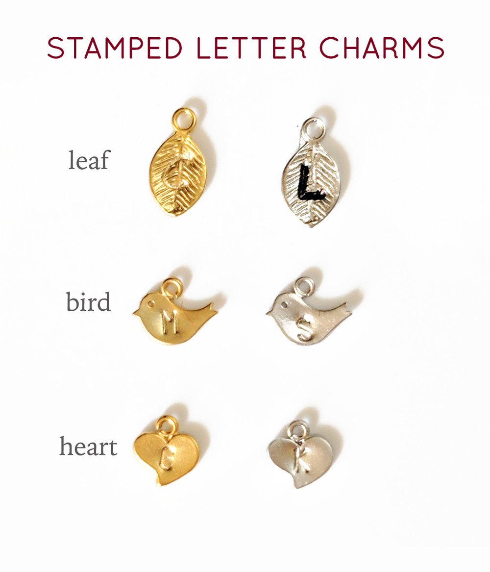 Letter Charm U Kids / Children's / Girls for Charm Bracelet - Sterling