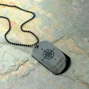 Personalized Dog Tag Necklace, Custom Traditional Military Style Jewelry