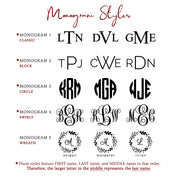 select from one of our preset monograms