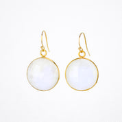 Rainbow Moonstone Earrings : June Birthstone