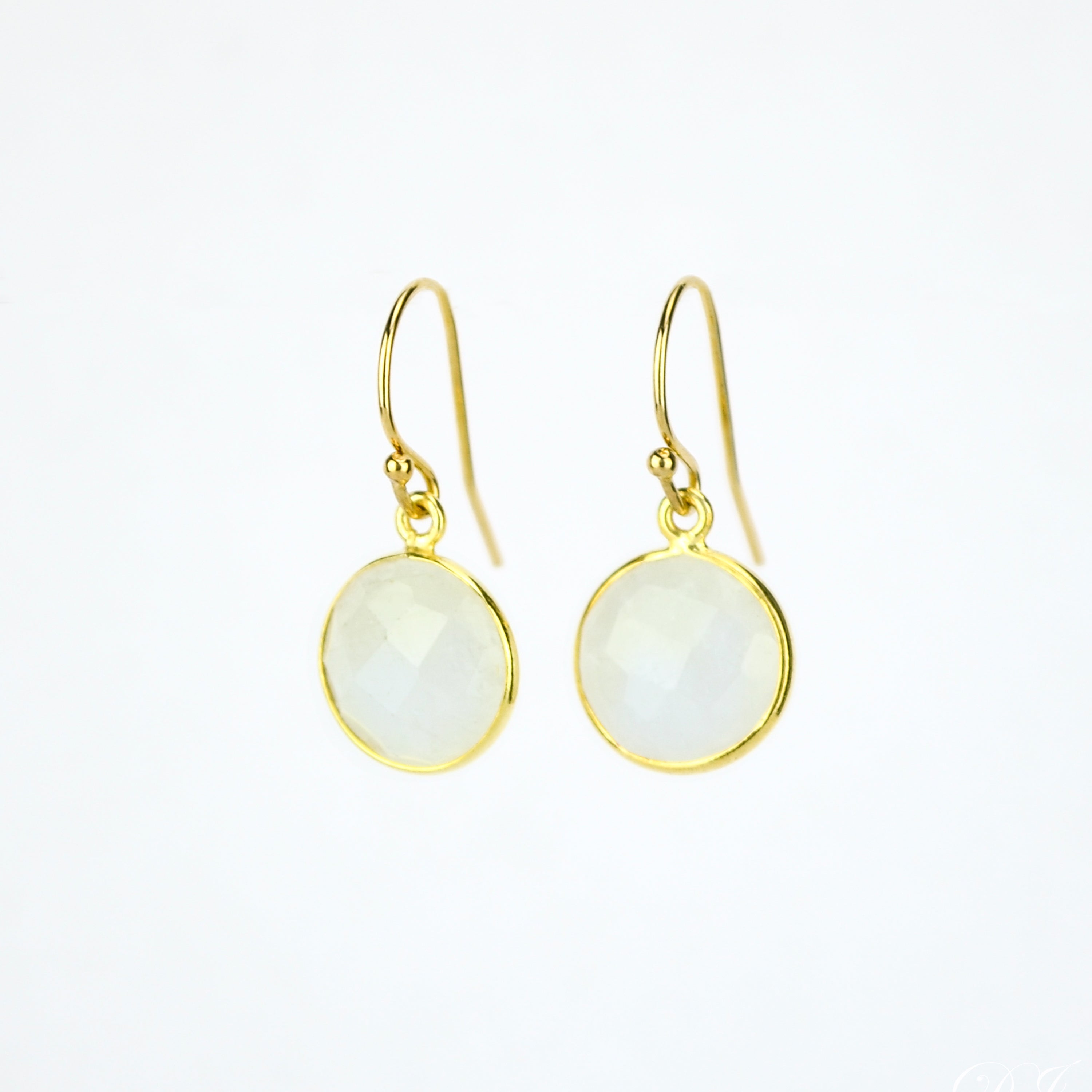 Rainbow Moonstone Earrings : June Birthstone