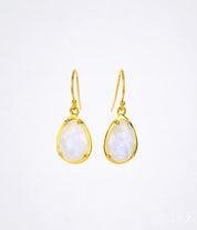 Rainbow Moonstone Earrings : June Birthstone