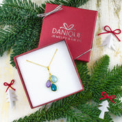 Gift giving ready! The Mother Cascade necklace will come packaged in our signature Danique Jewelry & Gifts gift box. Be ready for Mother's Day, Birthday or any holiday.