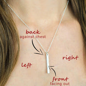 Dainty Engraved 3D Bar Necklace