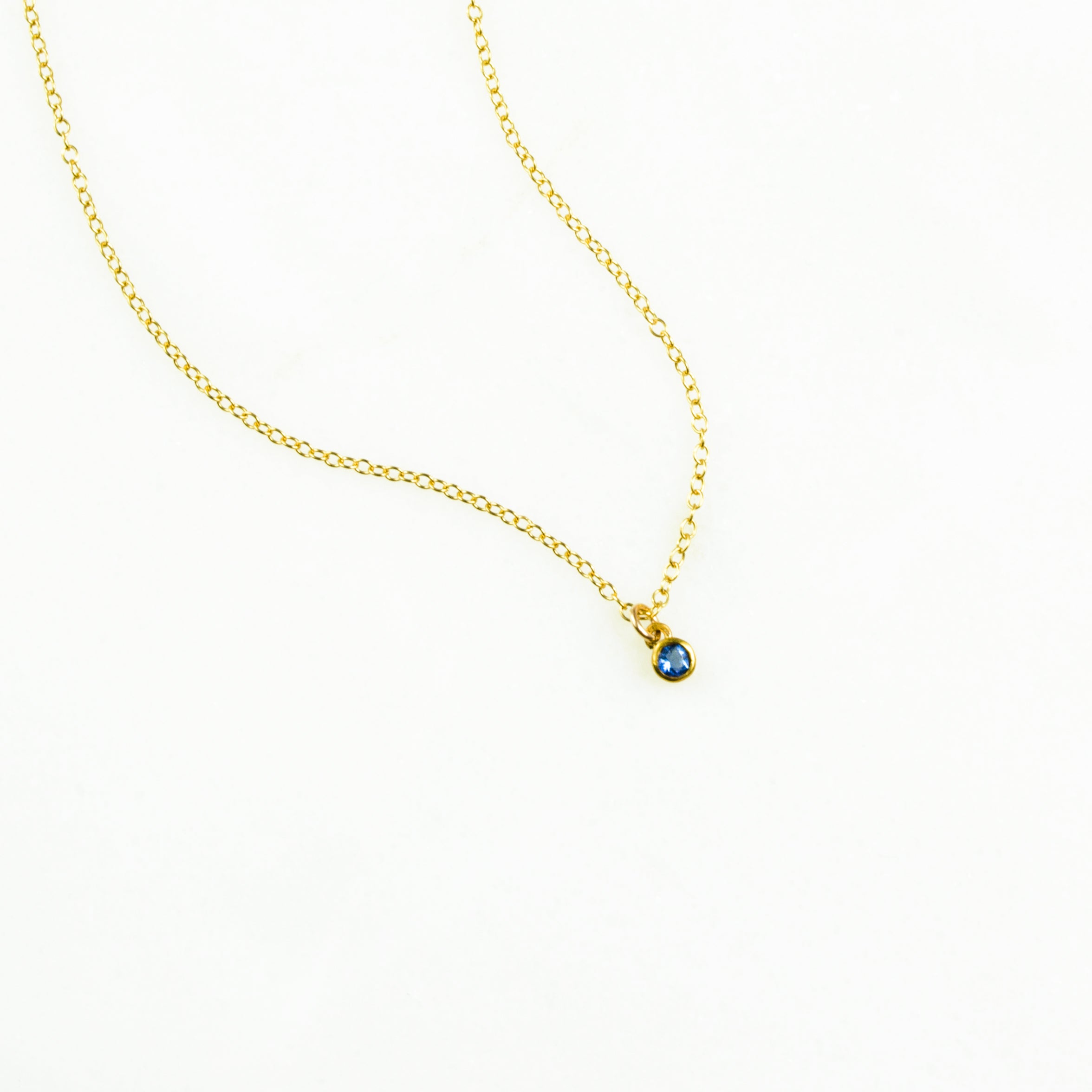 Tiny Birthstone Vertical Bar Necklace : Available in All Birthstones