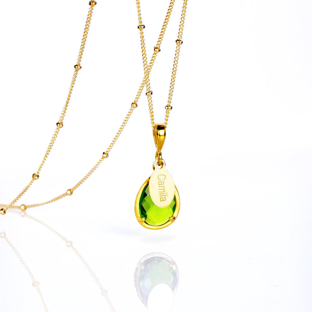 RAW Green Peridot Crystal Necklace | Gold/Sterling Silver (18 inch cha –  Heidi Patrice Jewellery