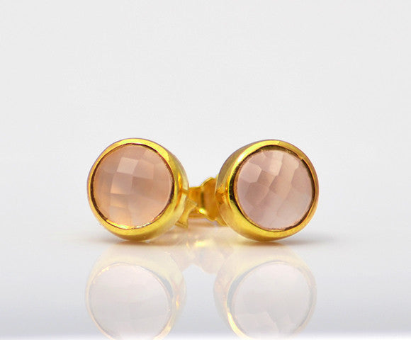 9ct gold pink stud on sale earrings