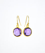 Purple Amethyst Earrings : February Birthstone