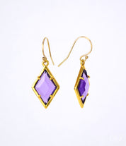 Purple Amethyst Earrings : February Birthstone