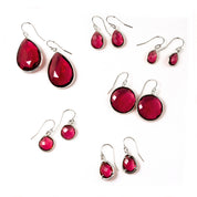 Ruby Quartz Earrings : July Birthstone