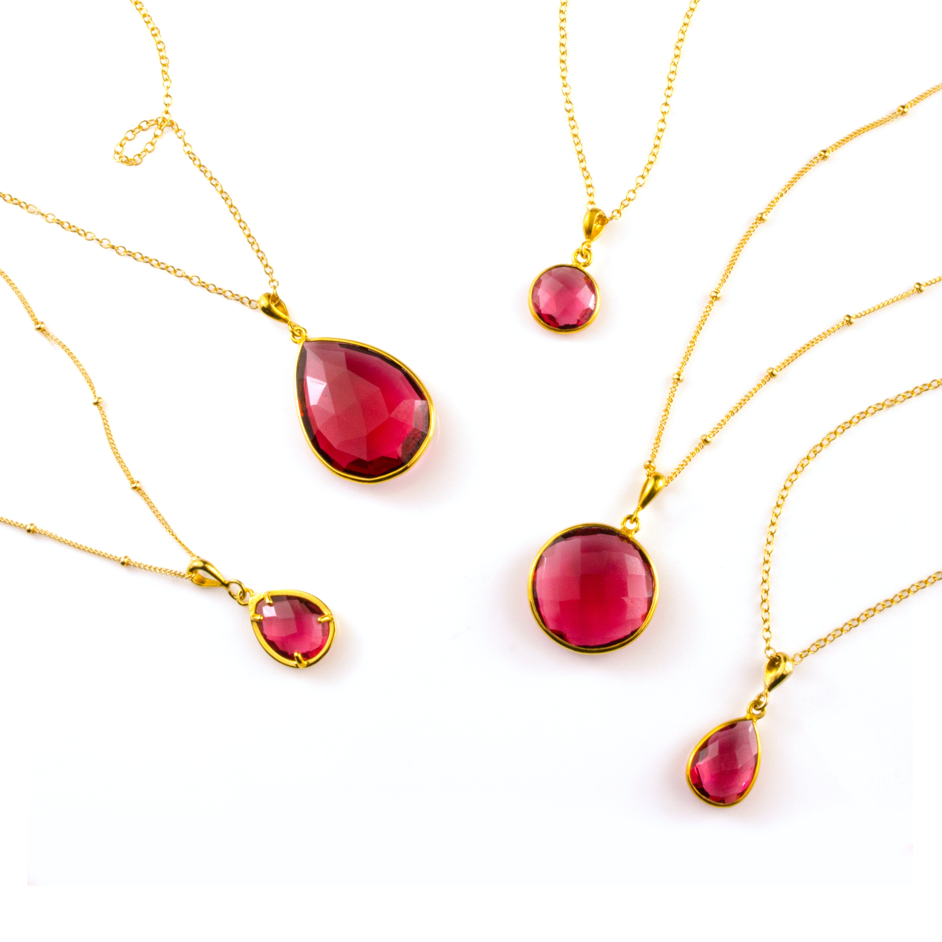 Ruby Quartz Earrings : July Birthstone