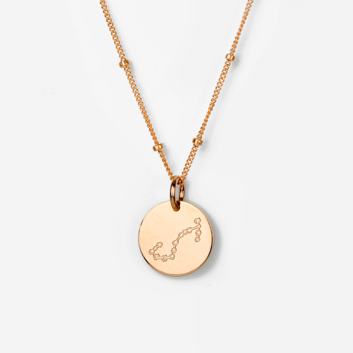 Scorpio Gold Medallion Necklace - Tiny Trinket