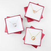 Personalized Birthstone Minimalist Square Pendant Necklace