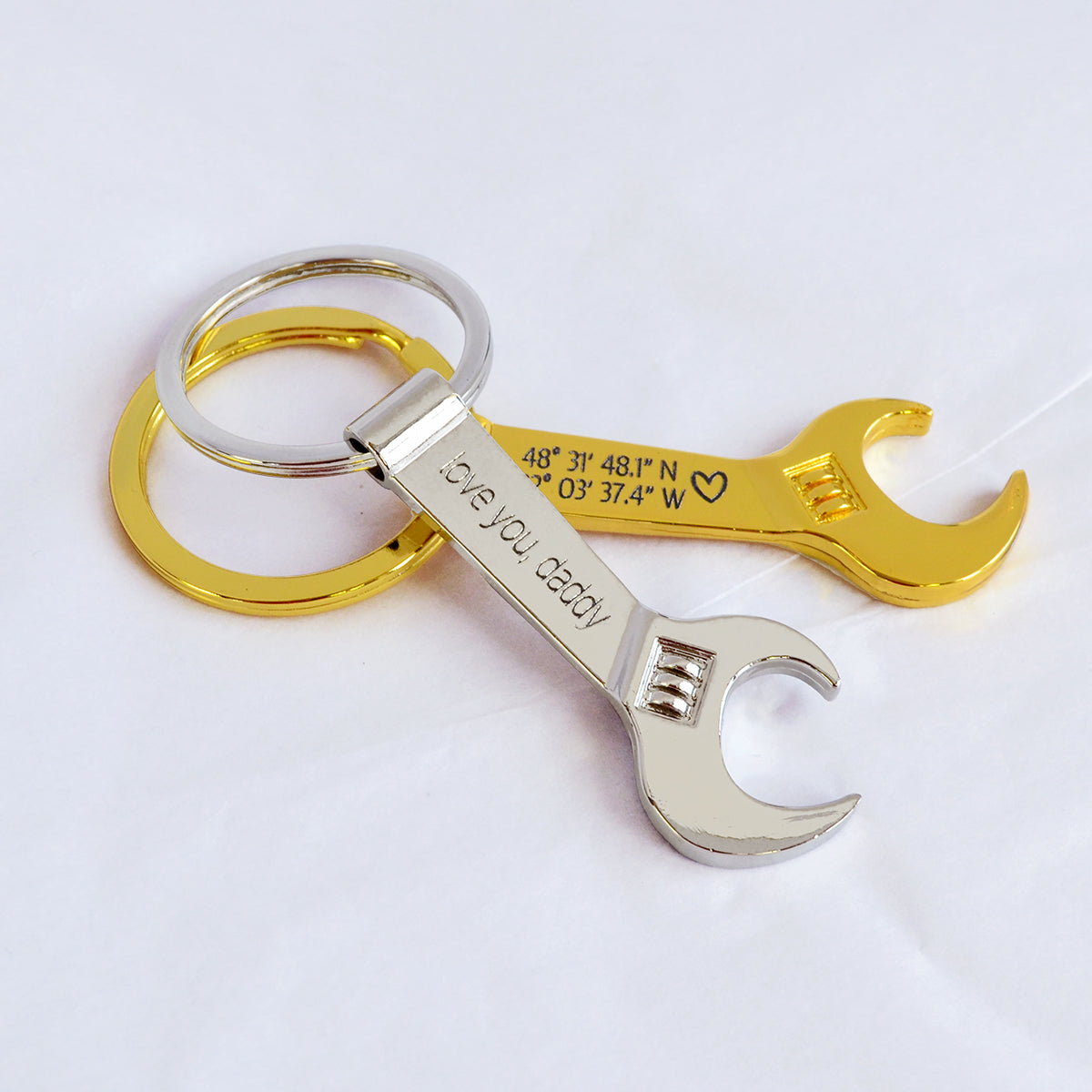 Wrench Bottle Opener Keychain : Handyman Gift