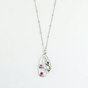 Custom Butterfly Wing Birthstone Necklace