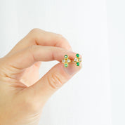 Cluster of 4 Birthstones Stud Earrings : All Birthstones Available