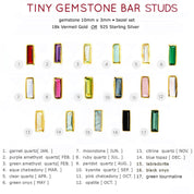 Tiny Adira Birthstone Bar Stud Earrings