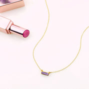 Tiny Adira Bar Necklace : Birthstone Bar Necklace : Adira Series