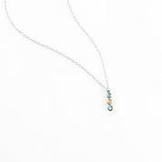 Tiny Birthstone Vertical Bar Necklace : Available in All Birthstones