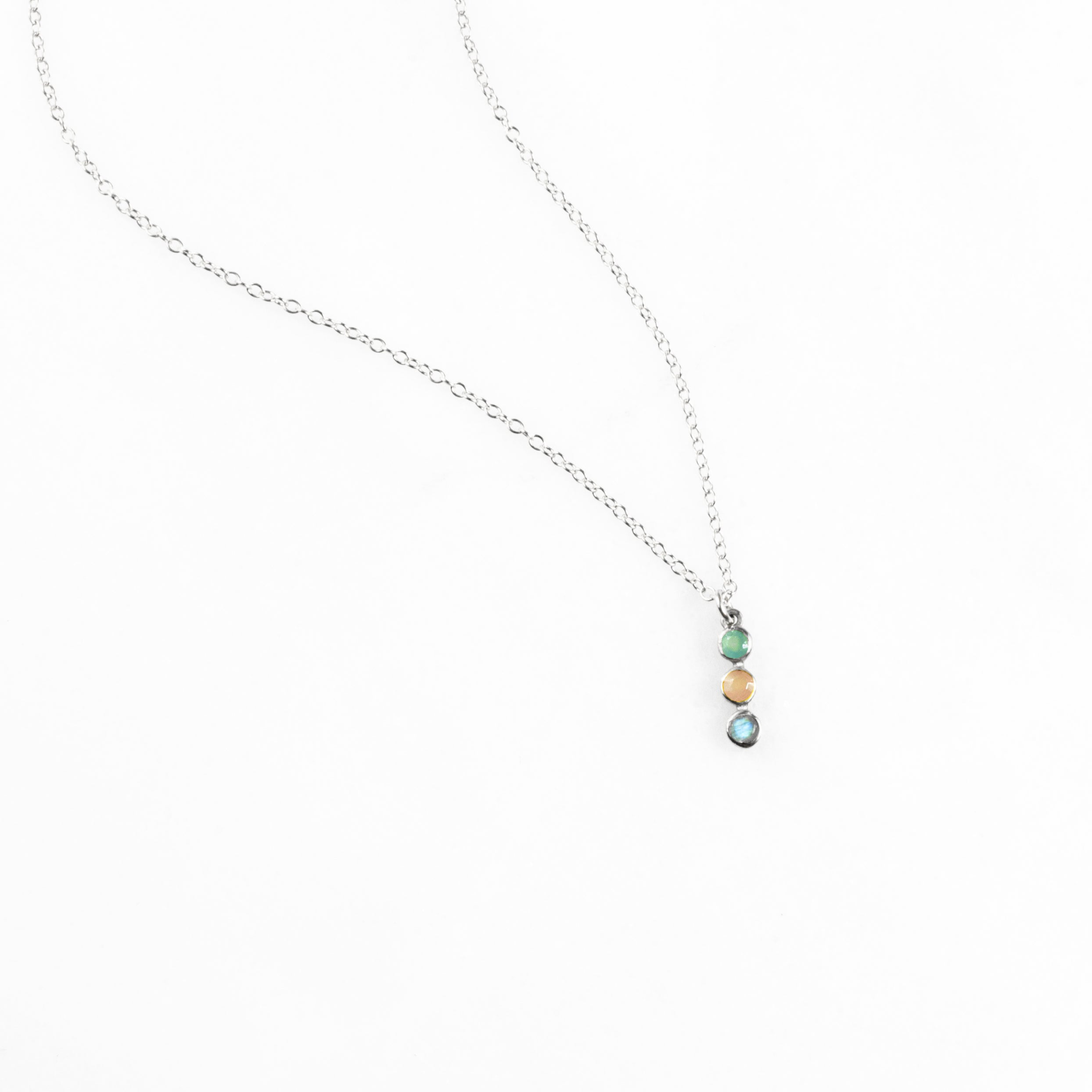 Tiny Birthstone Vertical Bar Necklace : Available in All Birthstones