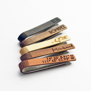 wooden tie clip with custom engraving laser engraving text engraving or actual handwriting 5 Wood Color Options