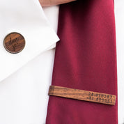 Wooden Tie Clip with Custom Engraving or Handwriting